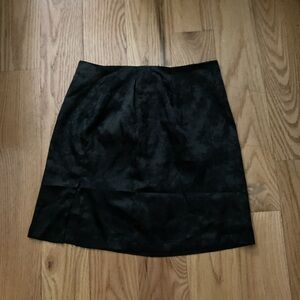 Silk black mini skirt